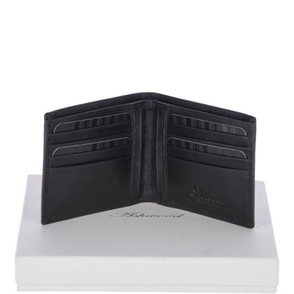 Fonz Leather Mens Classic 8 Card Billfold Wallet Black