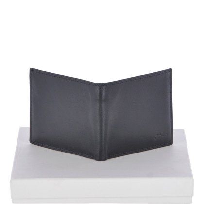 Fonz Leather Mens Classic 8 Card Billfold Wallet Black