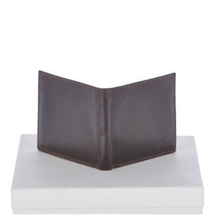 Fonz Leather Mens Classic 8 Card Billfold Wallet Brown