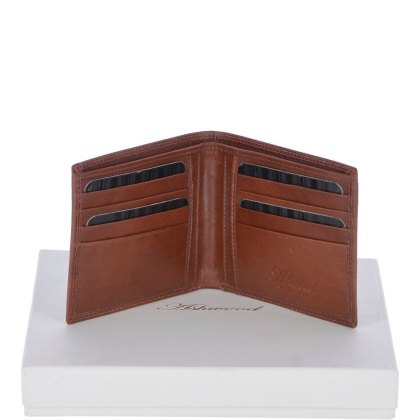 Fonz Leather Mens Classic 8 Card Billfold Wallet Tan