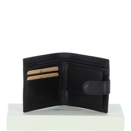 Fonz Leather Mens Classic 3 Card and ID Billfold Wallet Black