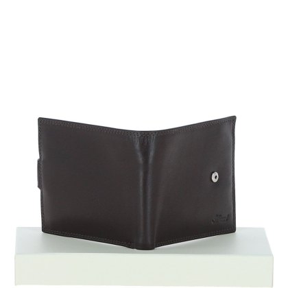 Fonz Leather Mens Classic 3 Card and ID Billfold Wallet Brown