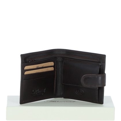 Fonz Leather Mens Classic 3 Card and ID Billfold Wallet Brown
