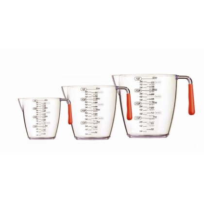 Colourworks 3pc Measuring Jug Red