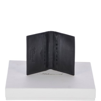 Fonz Leather Mens Tanned 8 Card holder Wallet Black