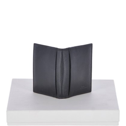 Fonz Leather Mens Tanned 8 Card holder Wallet Black