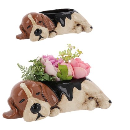 Shudehill Village Pottery Top Dog Beagle Planter Shudehill Village Pottery Top Dog Beagle Planter
