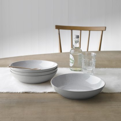 Denby Dove Grey Set of 4 Pasta Bowls