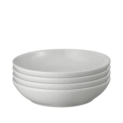 Denby Dove Grey Set of 4 Pasta Bowls Denby Dove Grey Set of 4 Pasta Bowls