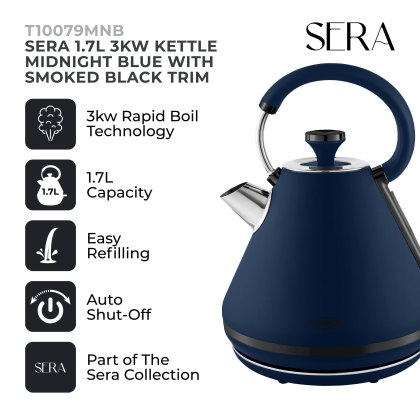 Tower Sera 1.7L 3kw Kettle Midnight Blue