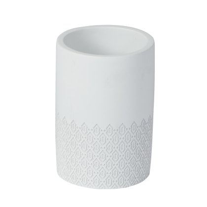 Showerdrape Chantilly White Tumbler Showerdrape Chantilly White Tumbler