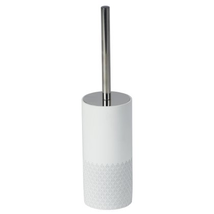 Showerdrape Chantilly White Toilet Brush Showerdrape Chantilly White Toilet Brush