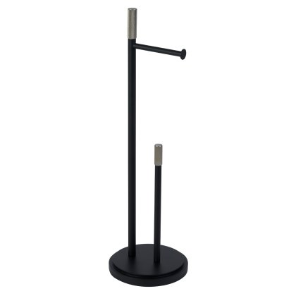 Showerdrape Chester Toilet Roll Combo Black Showerdrape Chester Toilet Roll Combo Black