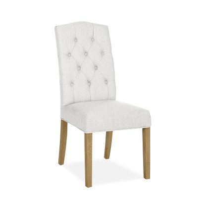Burlington Upholstered Button Back Chair in Natural Burlington Upholstered Button Back Chair in Natural