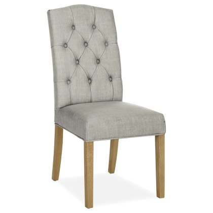 Burlington Upholstered Button Back Chair in Grey Burlington Upholstered Button Back Chair in Grey