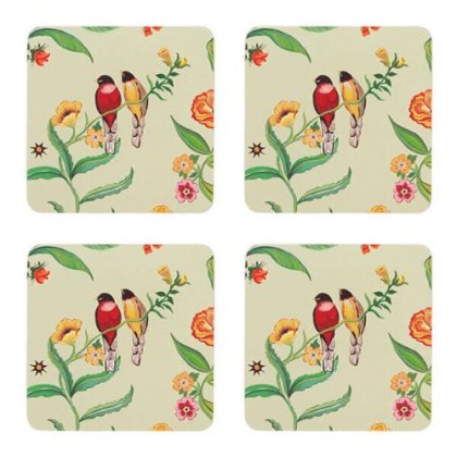 Cath Kidston Summer Birds 4 Pack of Square Coasters Cath Kidston Summer Birds 4 Pack of Square Coasters