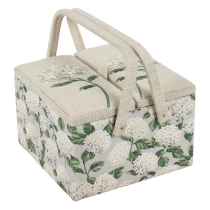 Hobby Gift Hydrangea Square Twin Lid Sewing Box Hobby Gift Hydrangea Square Twin Lid Sewing Box