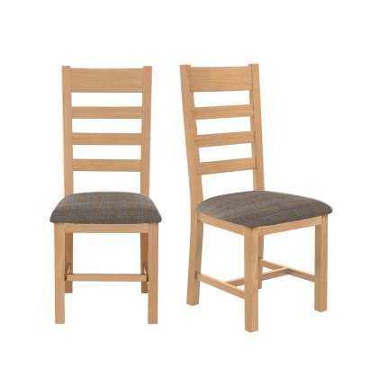 Heritage Editions Oak 1.5m Round Dining Table and 4 Upholstered Chairs