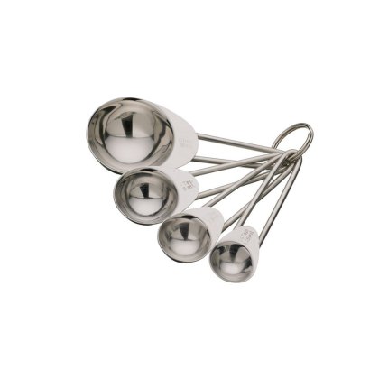 Kitchencraft Stainless Steel Four Piece Measuring Spoon Set Kitchencraft Stainless Steel Four Piece Measuring Spoon Set