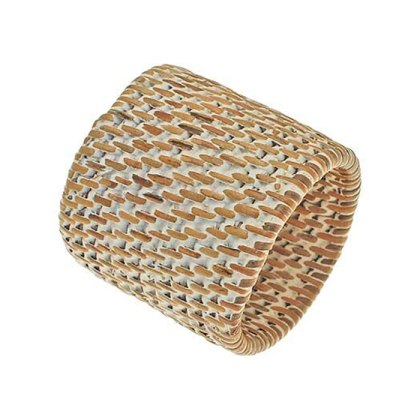 Walton & Co White Rattan Napkin Ring Walton & Co White Rattan Napkin Ring