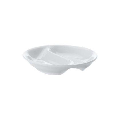 Maxwell & Williams White Basics 10cm Divided Sauce Dish Maxwell & Williams White Basics 10cm Divided Sauce Dish