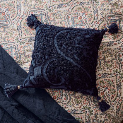 Joules Paisley Royal Blue Needlepoint Cushion