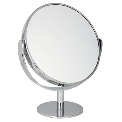 Premium Chrome Tall Round 10x Magnifying Mirror Premium Chrome Tall Round 10x Magnifying Mirror