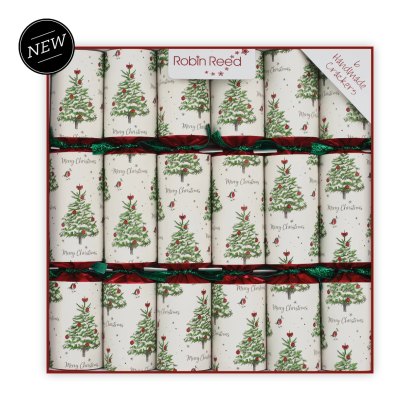 Robin Reed Christmas Tree Box of 6 Crackers