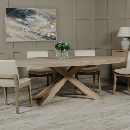 Falun Oval Dining Table with 6 Dining Chairs Falun Oval Dining Table with 6 Dining Chairs