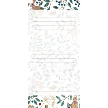 Hares and Berries Magnetic Notepad