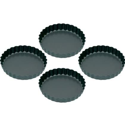 Kitchencraft Set of 4 Mini Fluted Flan Tins