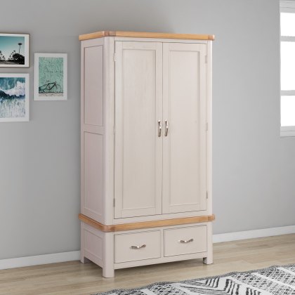 Gloucester Painted Double Door Wardrobe with 2 Drawers Gloucester Painted Double Door Wardrobe with 2 Drawers