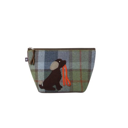 Earth Squared Tweed Applique Makeup Bag Dog Inveresk Autumn Earth Squared Tweed Applique Makeup Bag Dog Inveresk Autumn