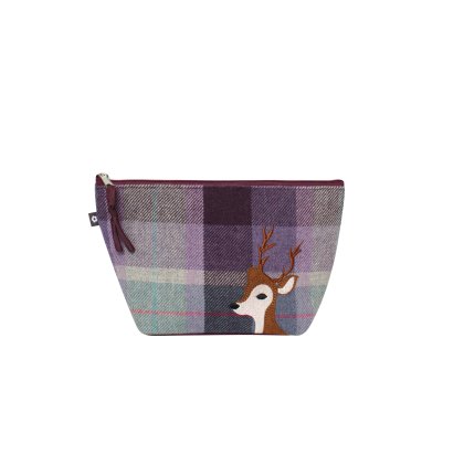 Earth Squared Tweed Applique Makeup Bag Deer Earth Squared Tweed Applique Makeup Bag Deer