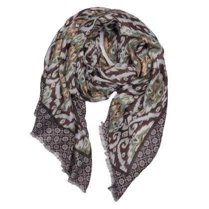 Zelly Taupe Winter Geometric Scarf Zelly Taupe Winter Geometric Scarf
