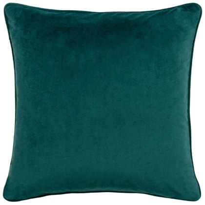 Paoletti Avenue Teal Velvet Jacquard Cushion