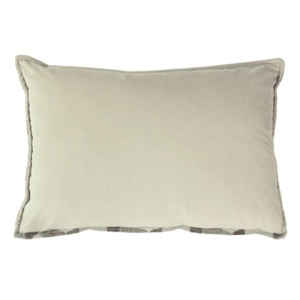 Paoletti Delano Ivory and Taupe Velvet Jacquard Cushion