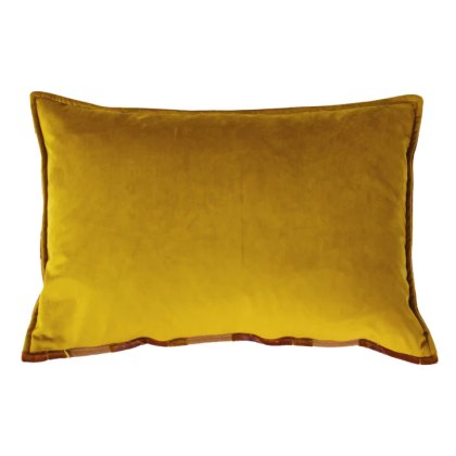 Paoletti Delano Ochre and Blush Velvet Jacquard Cushion