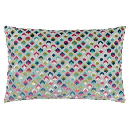 Paoletti Lexington Grey and Pink Cushion