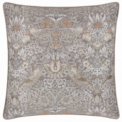 Morris & Co Strawberry Thief Biscuit Jacquard Cushion Morris & Co Strawberry Thief Biscuit Jacquard Cushion