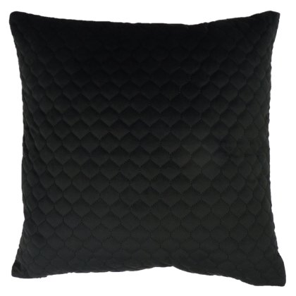 Norfolk & Co Epsom Black Quilted Velvet Cushion