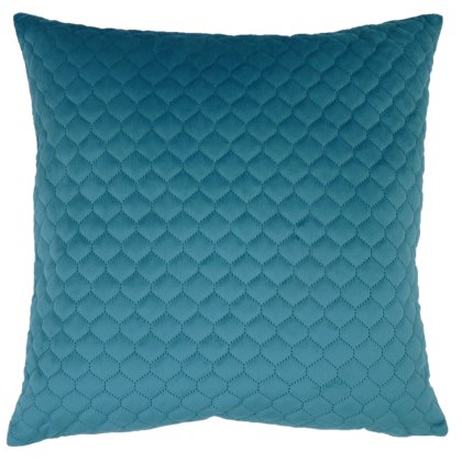 Norfolk & Co Epsom Teal Quilted Velvet Cushion