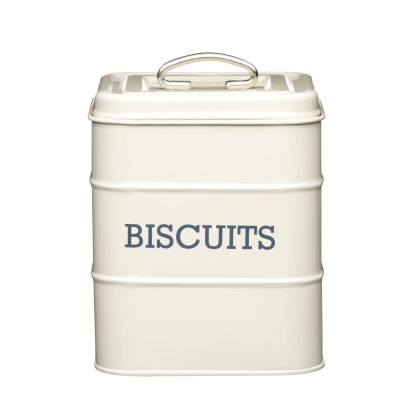 Living Nostalgia Antique Cream Biscuit Storage Tin