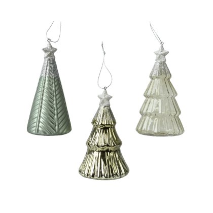 Kaemingk Glass Tree with star Bauble Kaemingk Glass Tree with star Bauble