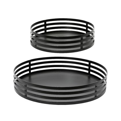 Kaemingk Round black trays Kaemingk Round black trays