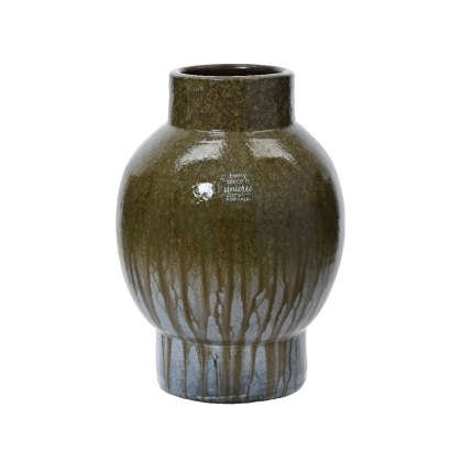 Kaemingk Green Faded Vase