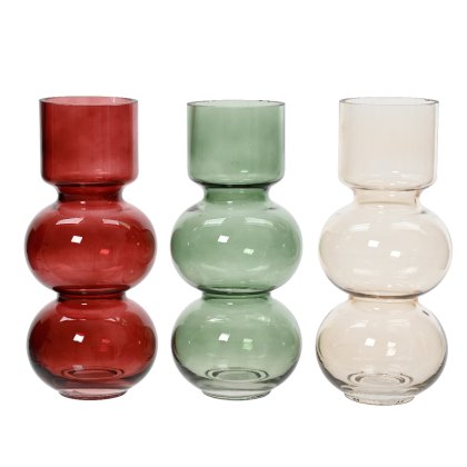 Kaemingk Vase glass transparent spray Assorted Colours