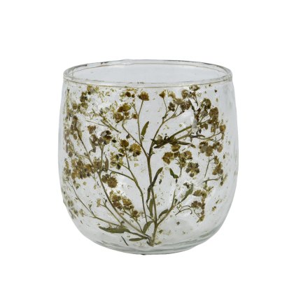 Kaemingk Tealightholder glass twig pattern Kaemingk Tealightholder glass twig pattern