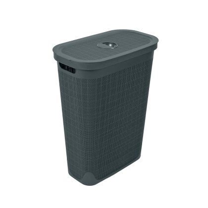 Addis Faux Hessian Charcoal 40L Slim Laundry Hamper Addis Faux Hessian Charcoal 40L Slim Laundry Hamper