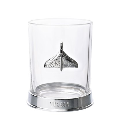 Widdop RAF Glass & Metal Whiskey Tumbler Vulcan Widdop RAF Glass & Metal Whiskey Tumbler Vulcan